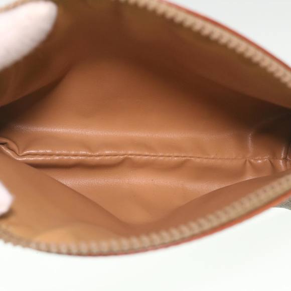 CELINE Macadam Canvas Pouch PVC Leather Brown Auth bs4236K - Picture 10 of 16